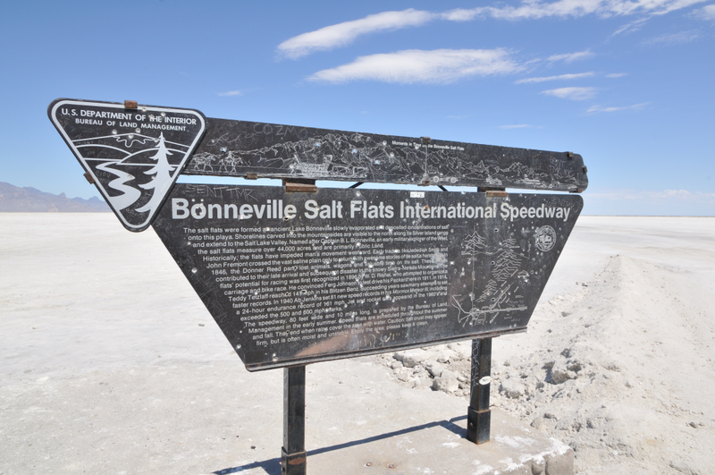 Entrance to the salt flats. A shame about the graffiti and bullet holes.